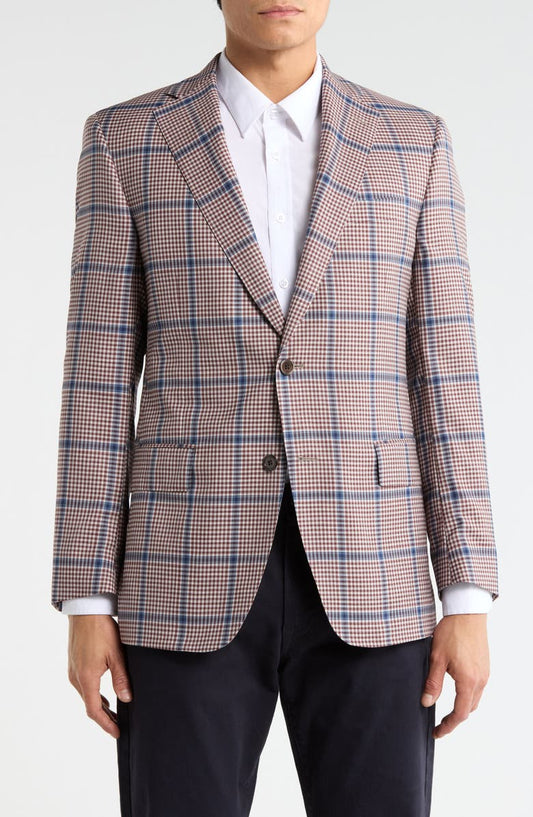 Check Wool & Silk Sport Coat