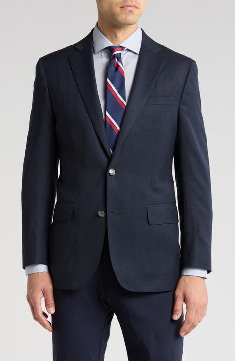 Abrigo deportivo de lana elástica Hopsack (regular y grande)