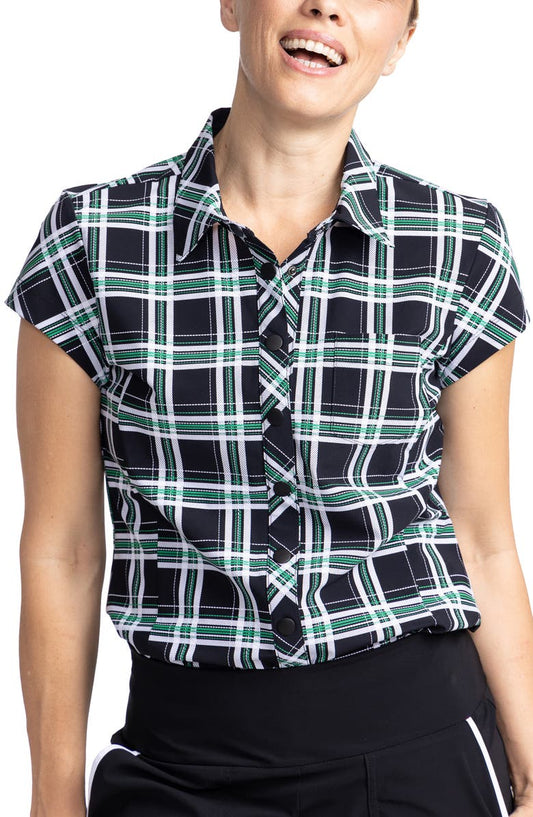 Tough in the Rough Performance Button-Up Golf Top