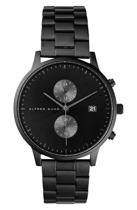 Reloj de pulsera Dual Time, 42 mm