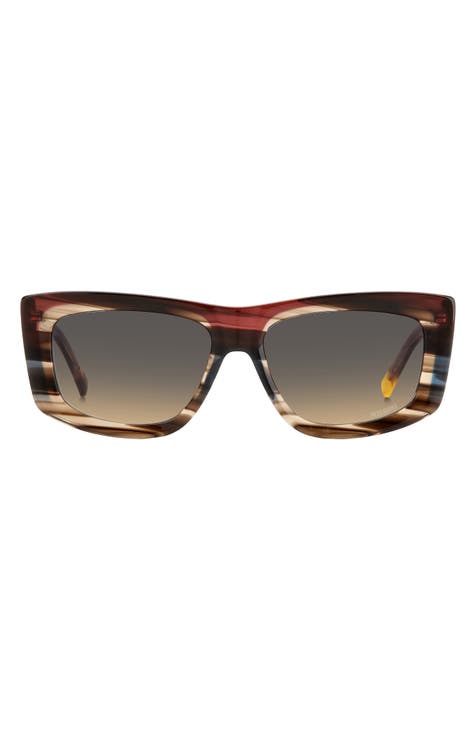 Gafas de sol rectangulares degradadas de 60 mm