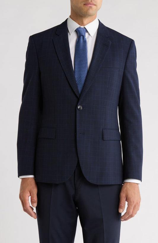 Karl Pinstripe Wool Blend Sport Coat (Short, Regular & Long)