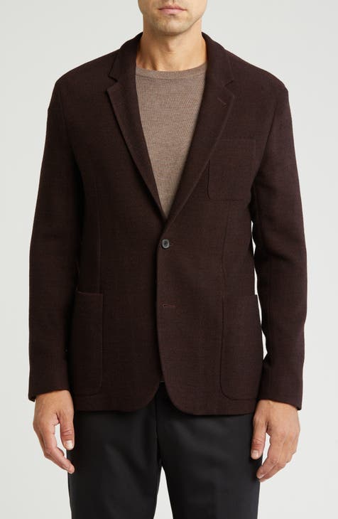 Abrigo deportivo de lana con dos botones