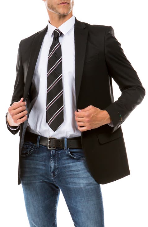 Chaqueta separada de traje con solapa de muesca de dos botones unicolor