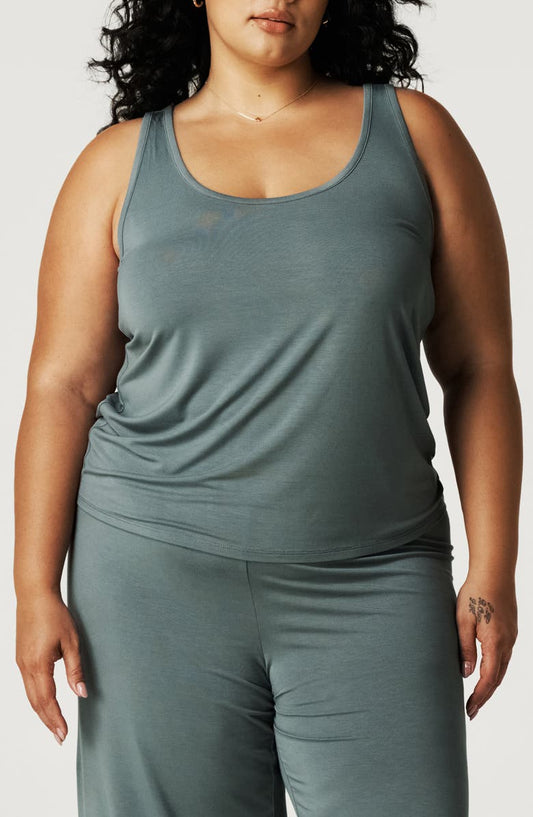 Lace Trim Racerback Pajama Tank (Regular & Plus)