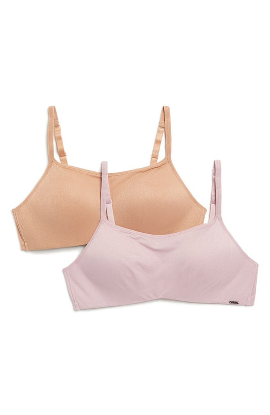 2-Pack Micro Logo Band Wireless Bras