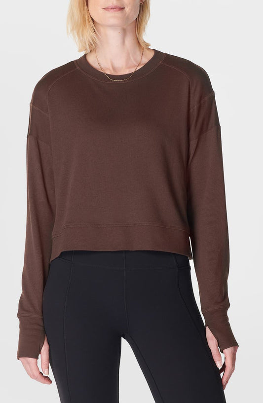 After Class Cotton Blend Crop Sweatshirt