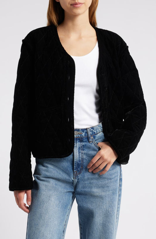 Kiko Quilted Velvet Jacket