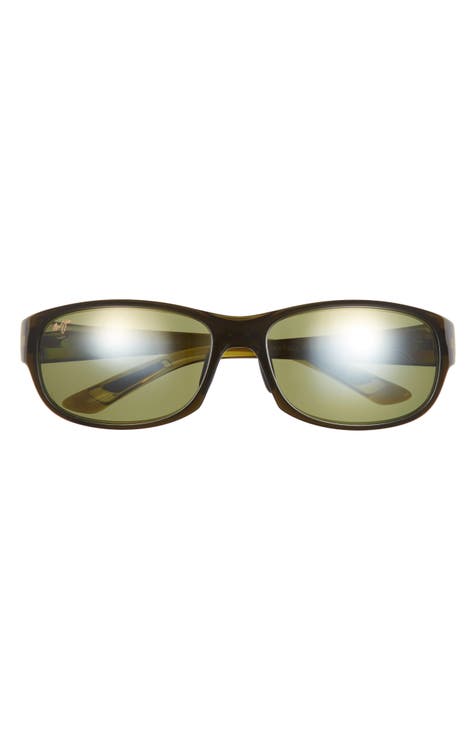Gafas de sol polarizadas envolventes ovaladas de 63 mm