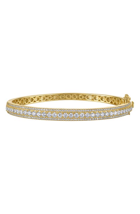 Cubic Zirconia Hinged Bracelet
