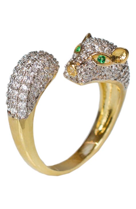 Anillo Envolvente Pantera CZ Pavé