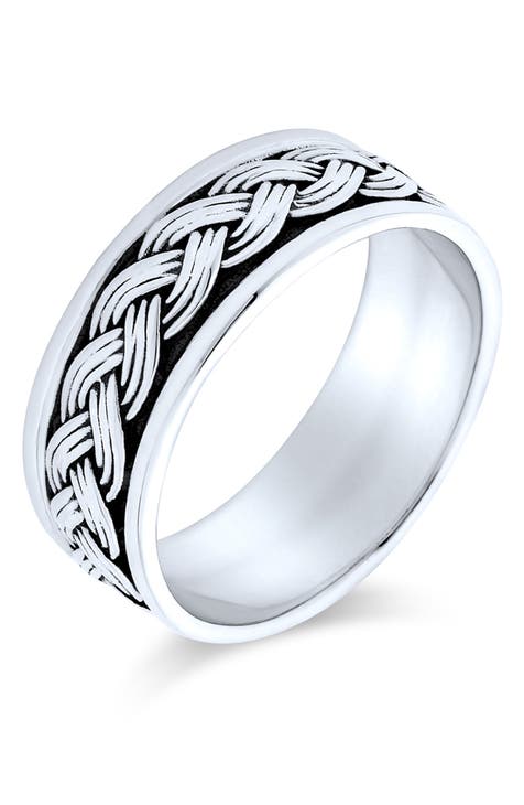 Cinta de belleza trenzada de plata de ley