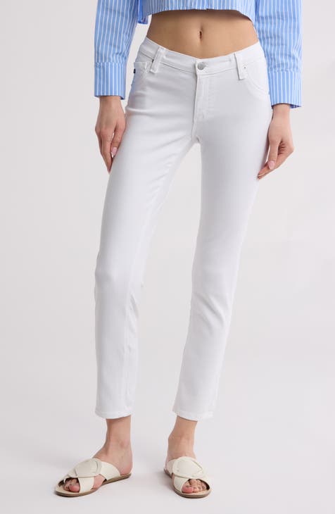 Jeans premamá tobilleros Prima (blanco)