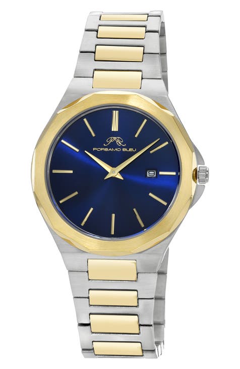 Reloj Alexander con pulsera bicolor, 41 mm