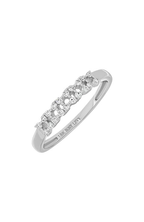 Anillo apilable de diamantes Liora de oro blanco de 18 quilates - 0,15 ct (Exclusivo Nordstrom)