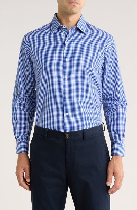 Regular Fit Plaid Cotton Dress Shirt