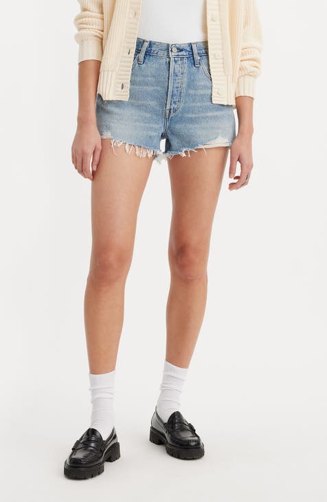 Shorts vaqueros con corte de cintura alta 501® Original (acabado vago)
