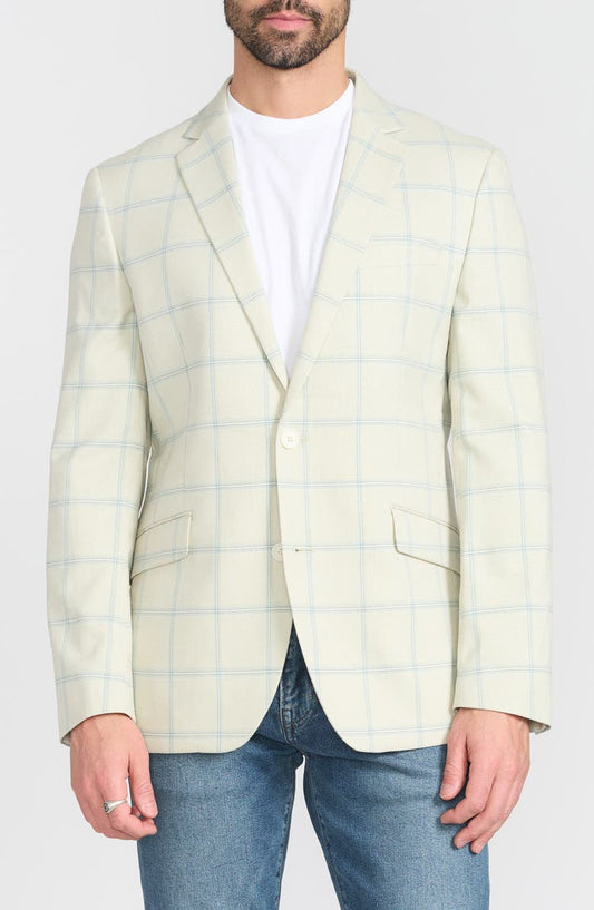 Mayfair Windowpane Notch Lapel Blazer