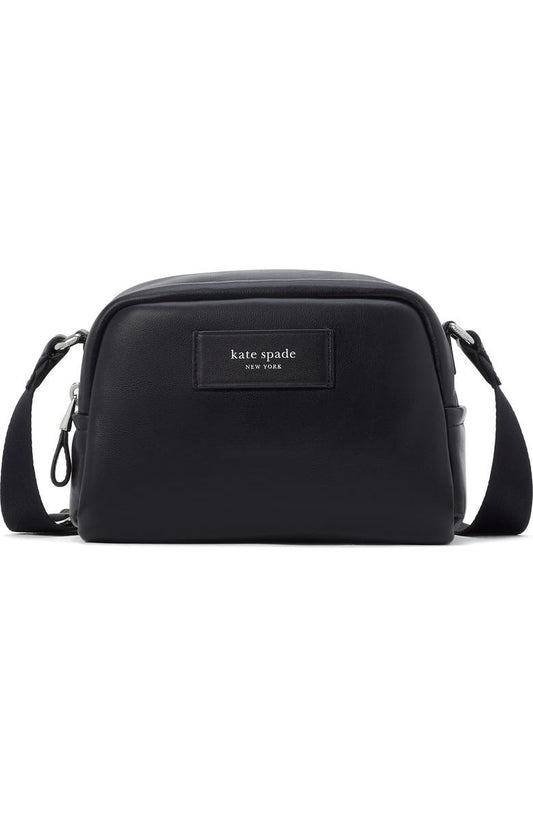 puffed small leather crossbody bag