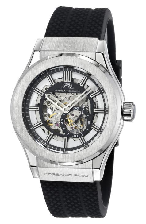 Reloj Cruz con correa de silicona, 45 mm