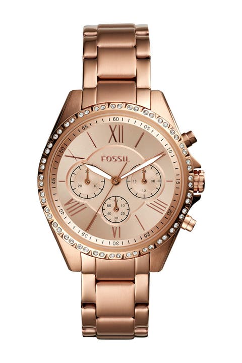 Reloj de acero inoxidable tono oro rosa con cronógrafo, 40 mm