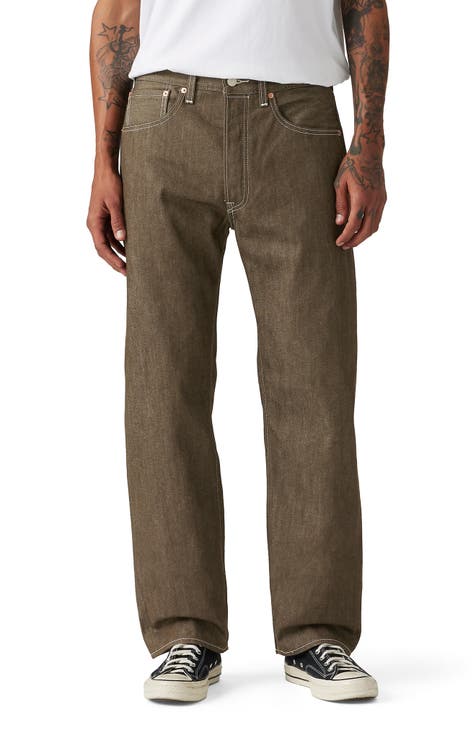 Jeans 501® Original de pierna recta (Marrón oscuro rígido)