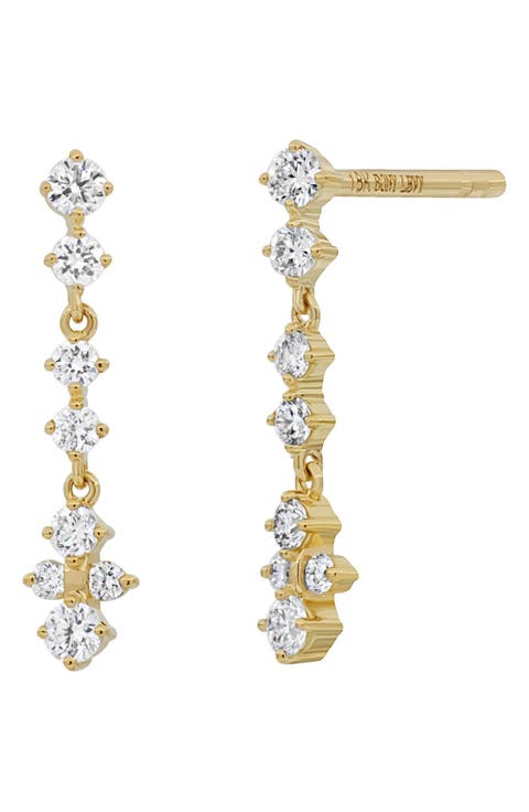 Rita Diamond Linear Drop Earrings
