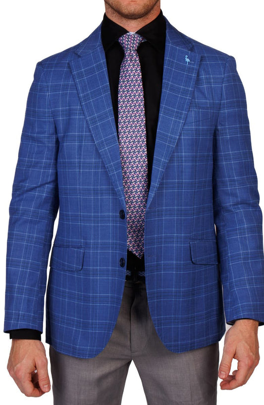 Modern Fit Textured Shadow Plaid Sport Coat