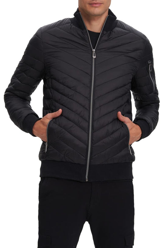 Alex Chevron Quilted Puffer Jacket