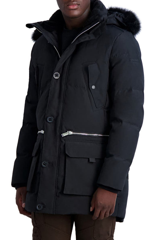Faux Fur Trim Parka