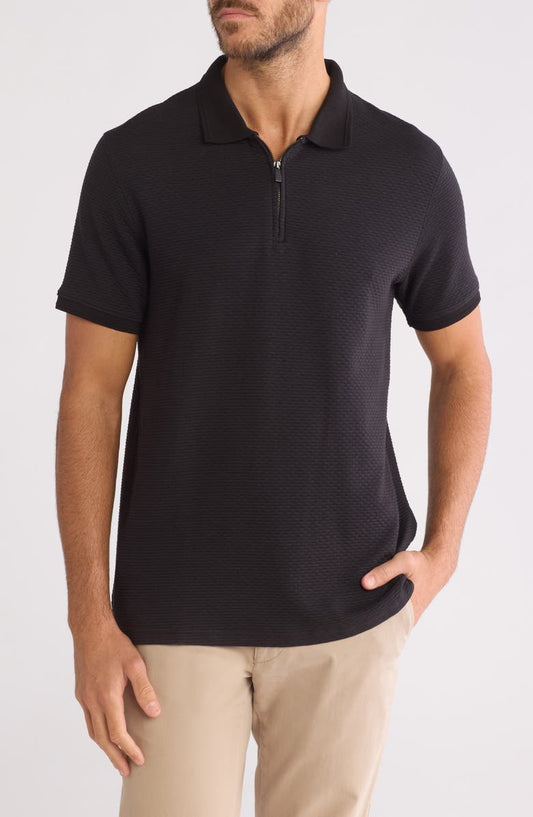Texture Zip Polo