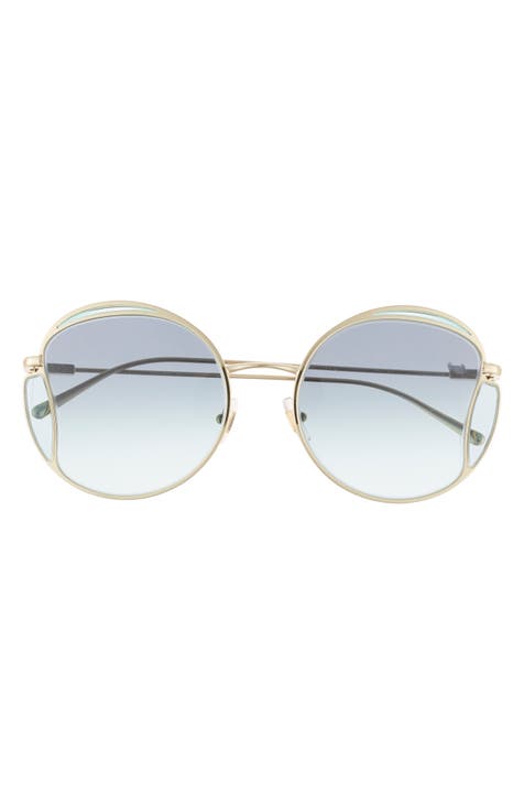 Gafas de sol redondas irregulares degradadas de 54 mm