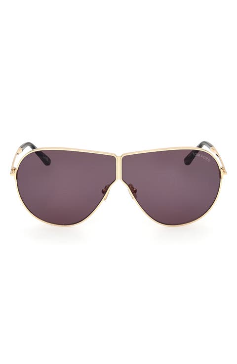 Keating 71mm Oversize Pilot Sunglasses