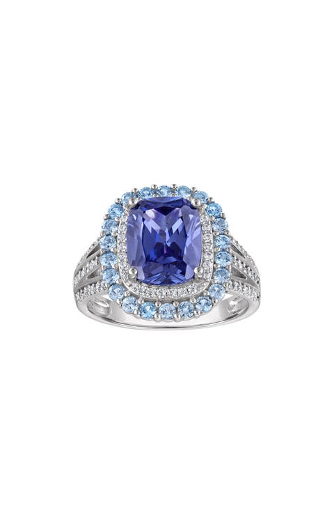 Cubic Zirconia Halo Ring