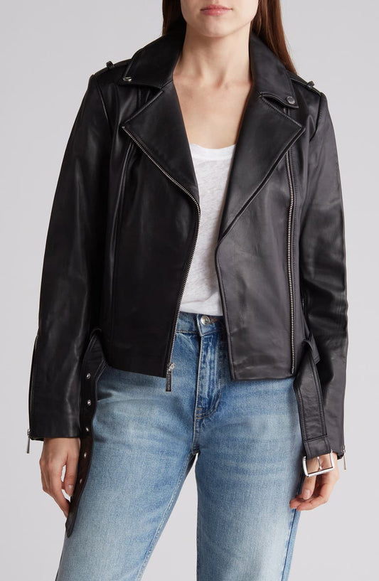 Belted Moto Jacket