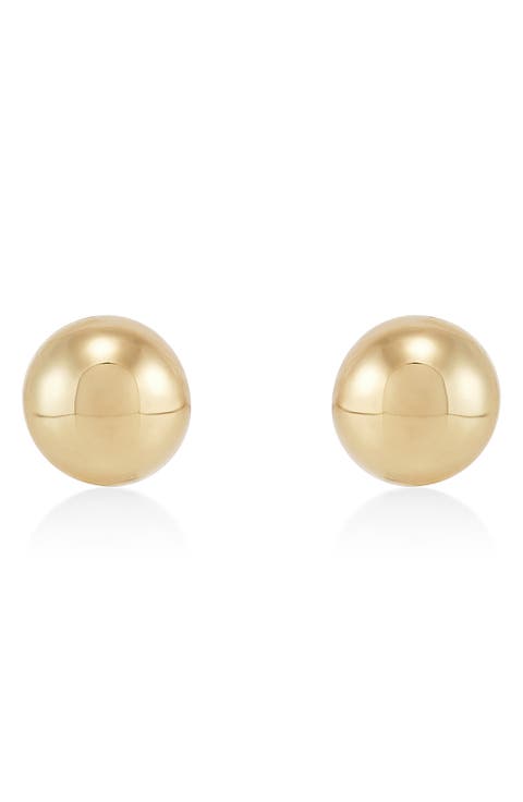 4mm Half Ball Stud Earrings