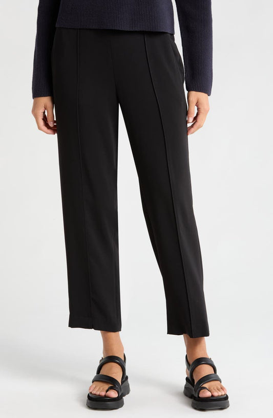 Mid Rise Pull-On Tapered Pants