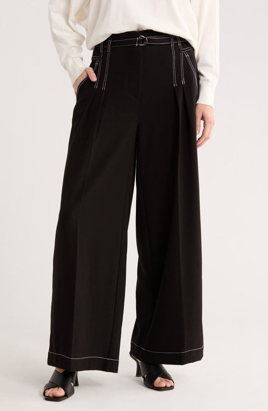 Topstitch Paperbag Pants