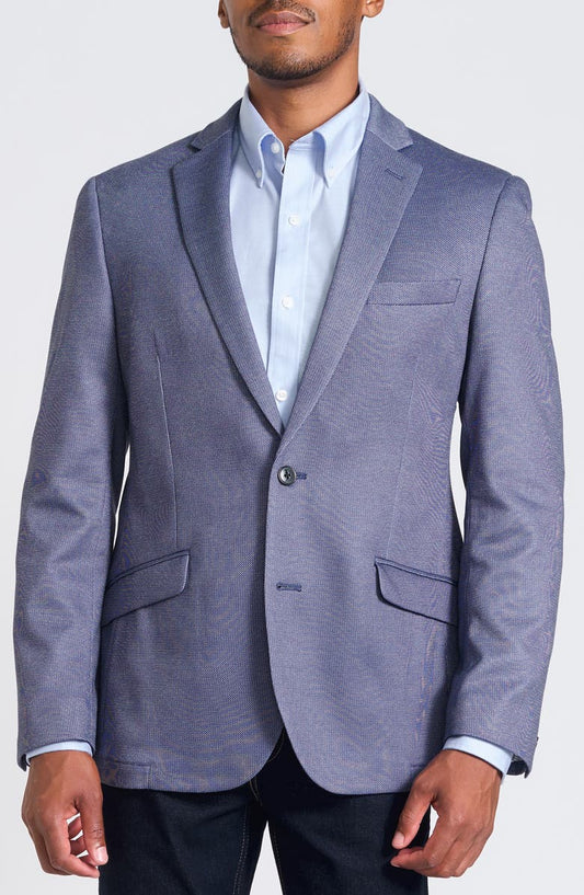 Blue Knit Blazer