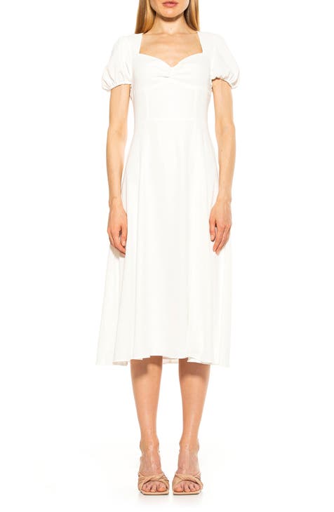 Vestido midi con escote en forma de corazón Gracie