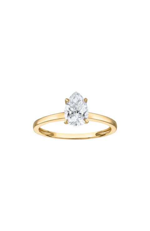 14K Gold Lab Grown Diamond Solitaire Ring
