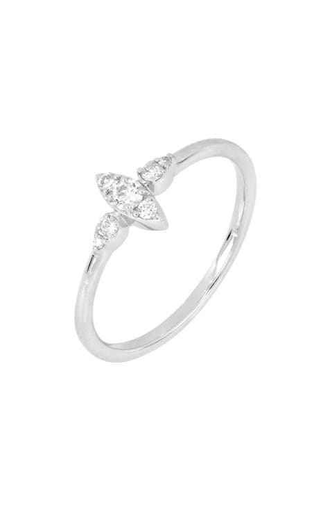 Anillo Apilable de Diamantes de Oro Blanco de 18 K - 0,14 ct. (Exclusivo Nordstrom)