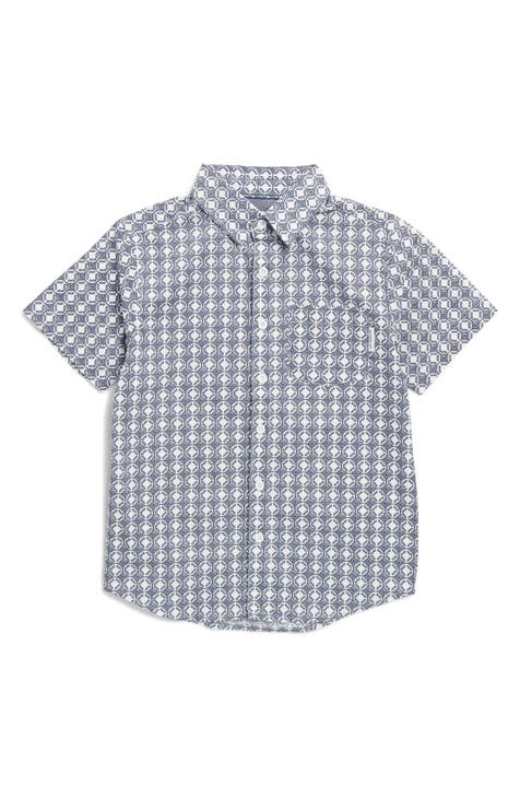 Camisa tejida de manga corta para niños (niño grande)