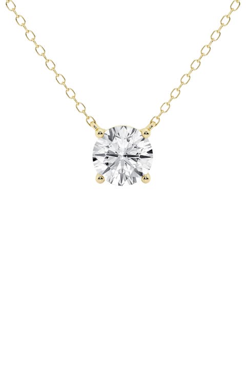 Round Cut Lab Created Diamond Necklace - 0.50ctw