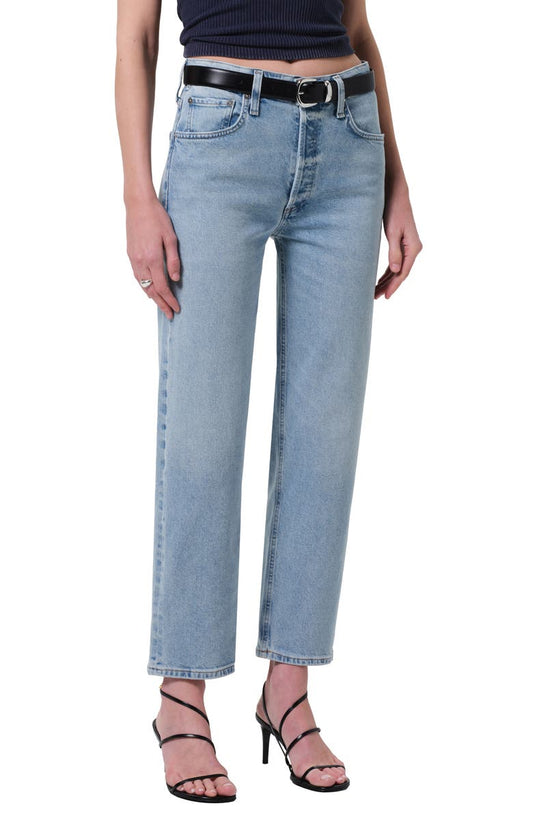 Delfina High Waist Straight Leg Jeans (Saloon)