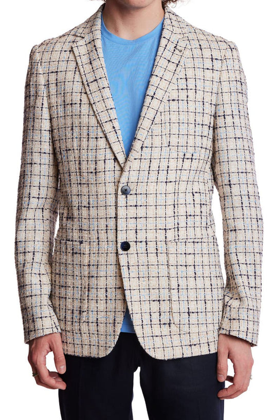 Dover Slim Fit Textured Plaid Sport Coat