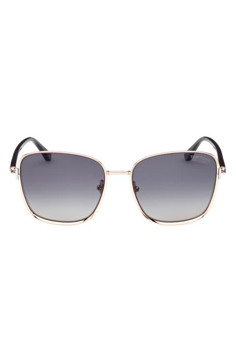 Fern 57mm Polarized Square Sunglasses