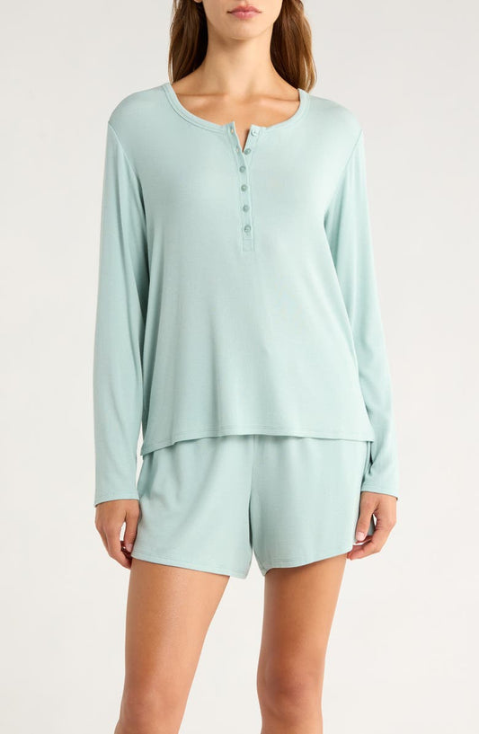 Moonlight Eco Rib Long Sleeve Shortie Pajamas