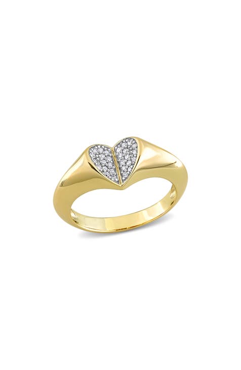 Anillo Corazón de Diamante - 0.14ct.