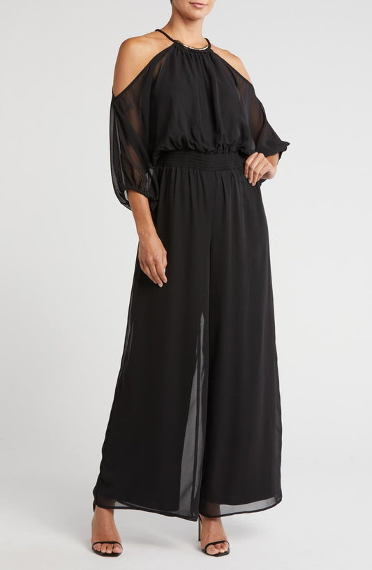 Chiffon Halter Jumpsuit